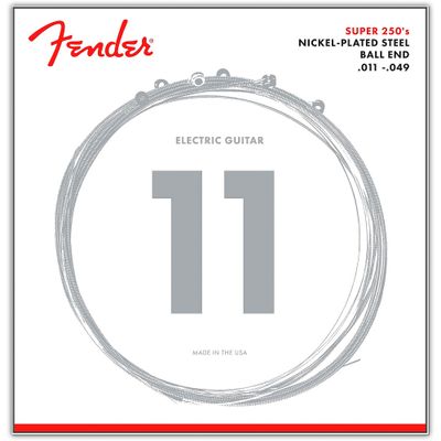 Fender 250M Super 250 Nickel-Plated Steel Electric Guitar Strings - Medium