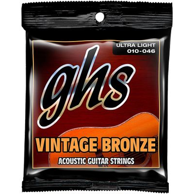 GHS Vintage Bronze 85/15 Acoustic Strings Ultra Light GHS Vintage Bronze 85/15 Acoustic Strings Ultra Light