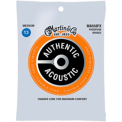 Martin MA500FX Authentic Acoustic Flexible Core Phosphor Bronze Medium Guitar Strings Martin MA500FX Authentic Acoustic Flexible Core Phosphor Bronze Medium Guitar Strings