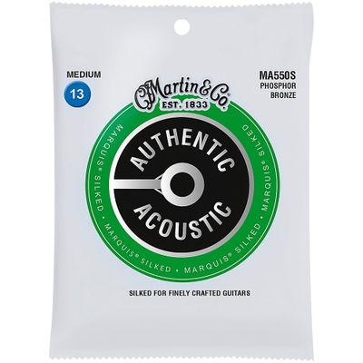 Martin MA550S Marquis Phosphor Bronze Medium Authentic Silked Acoustic Guitar Strings