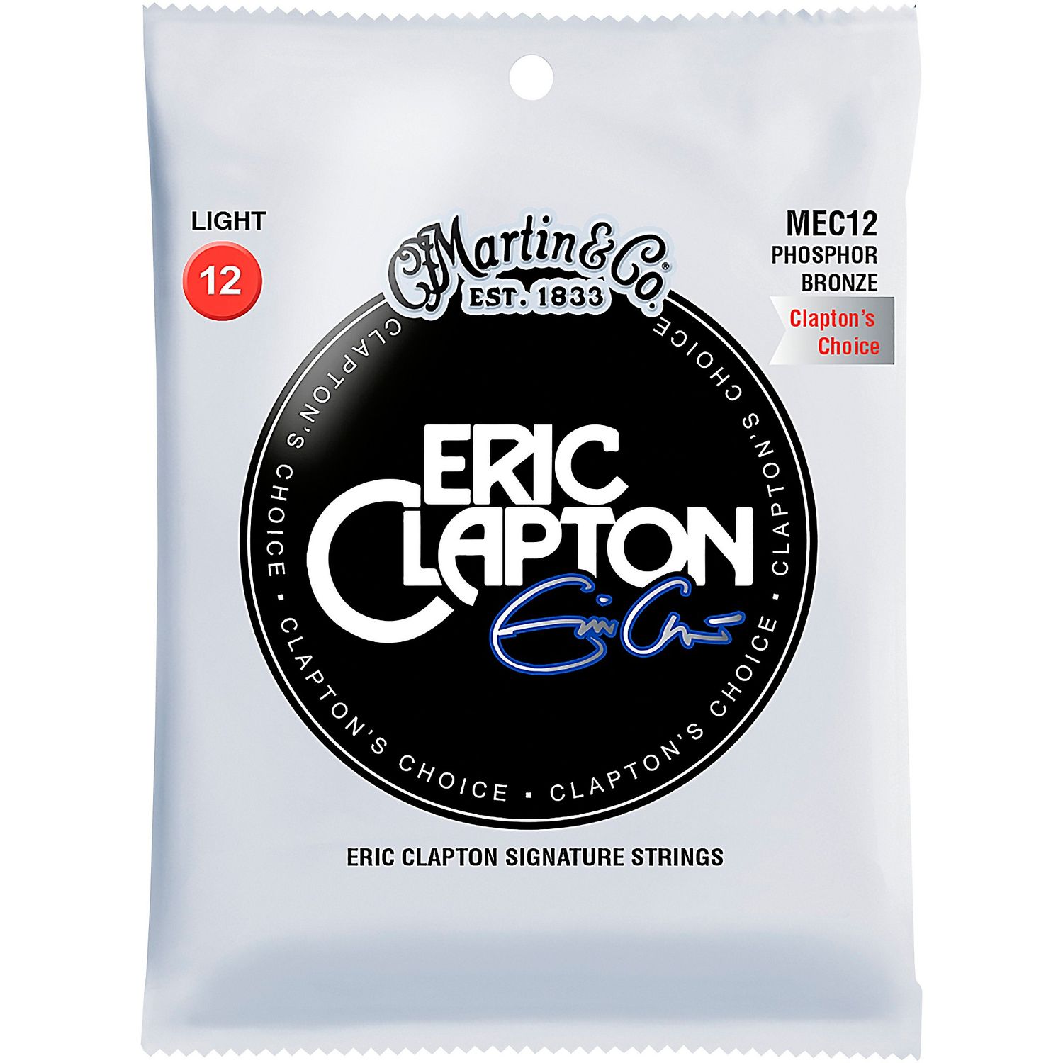 Martin MEC12 Martin Acoustic -inchClapton's Choice-inch Light Phosphor Bronze Guitar Strings
