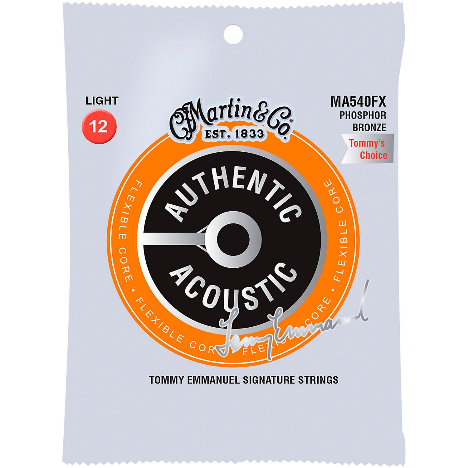 Martin MA540FX Flexible Core Phosphor Bronze Light Acoustic Guitar Strings