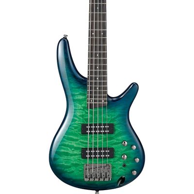 Ibanez SR405EQM Quilted Maple 5-String Electric Bass Guitar Surreal Blue Burst Gloss Ibanez SR405EQM Quilted Maple 5-String Electric Bass Guitar Surreal Blue Burst Gloss