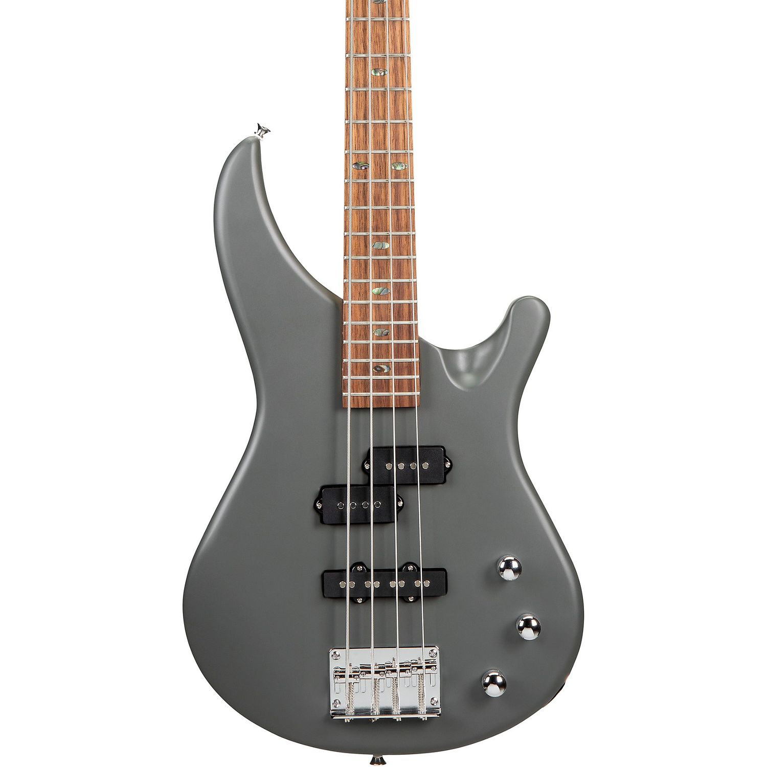 Mitchell MB100 Short-Scale Solidbody Electric Bass Guitar Charcoal Satin
