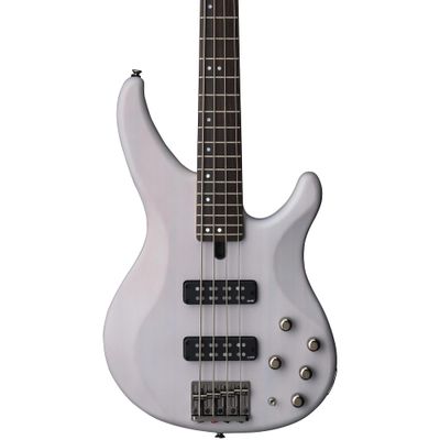 Yamaha TRBX504 4-String Premium Electric Bass Transparent White Rosewood Fretboard