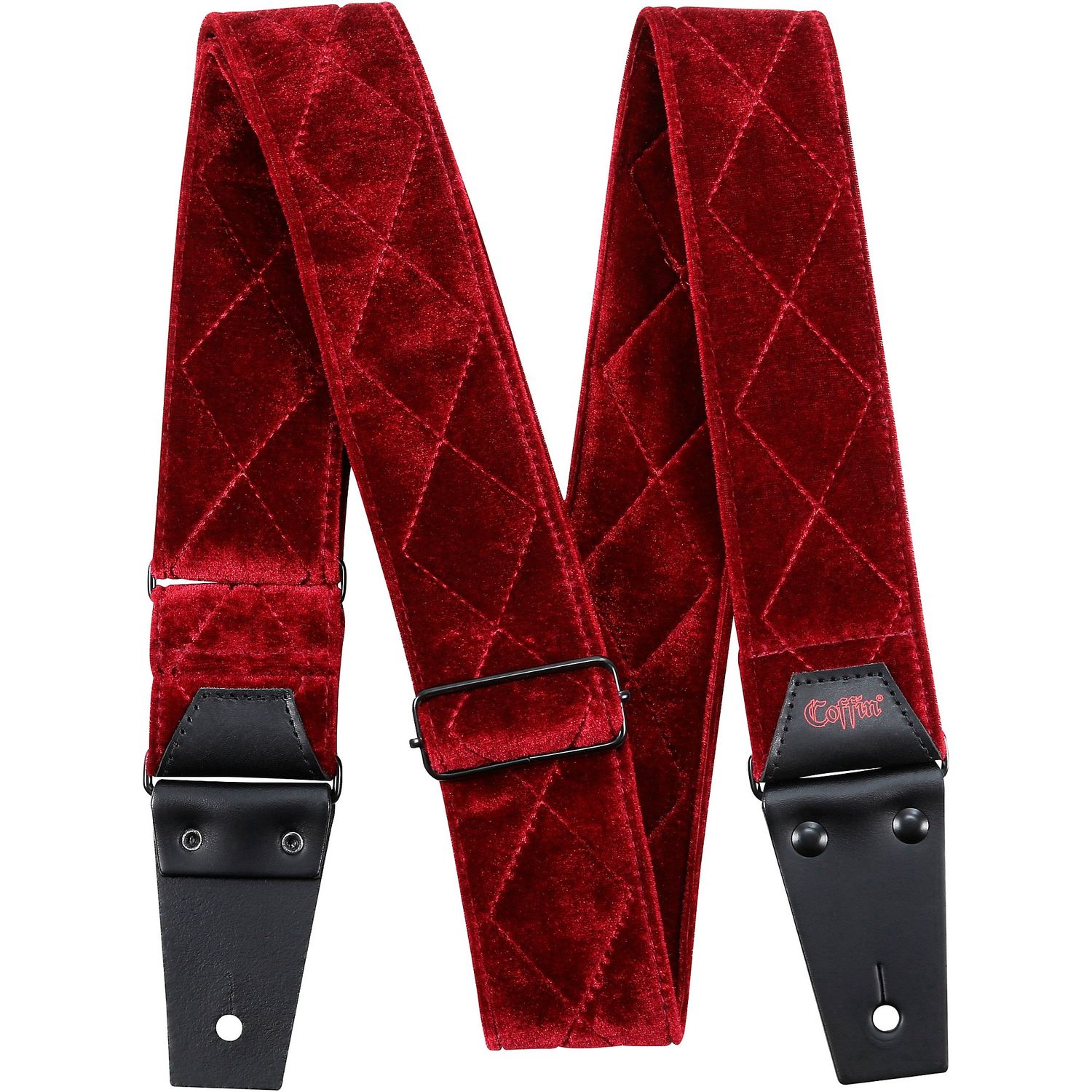 Coffin Case The Count Red Velvet Guitar Strap Red Velvet Coffin Case The Count Red Velvet Guitar Strap Red Velvet