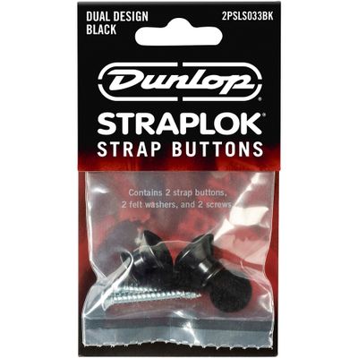 Dunlop STRAPLOK DUAL DESIGN STRAP BUTTON SET - NICKEL - 2/SET