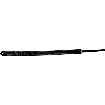 Kyser Leather Guitar Strap With Capo-Keeper Black 2 in.