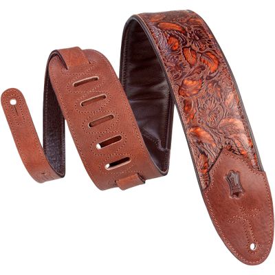 Levy's M4WP-006 3-inch Embossed Leather Guitar Strap Levy's M4WP-006 3-inch Embossed Leather Guitar Strap