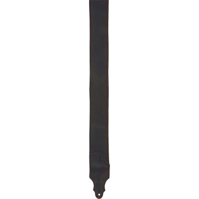 Franklin Strap 3-inch Black Leather Guitar Strap with Red Stitching