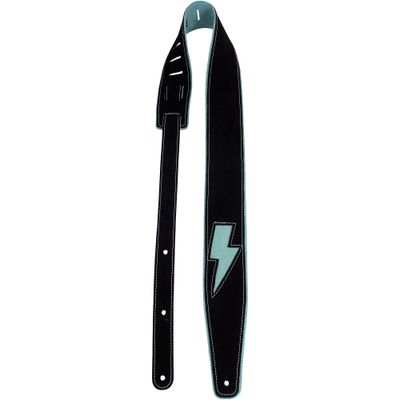 Perri's 2.5-inch Suede with Mini Bolt Guitar Strap - Black/Teal Black/Teal 41 to 56 in. Perri's 2.5-inch Suede with Mini Bolt Guitar Strap - Black/Teal Black/Teal 41 to 56 in.