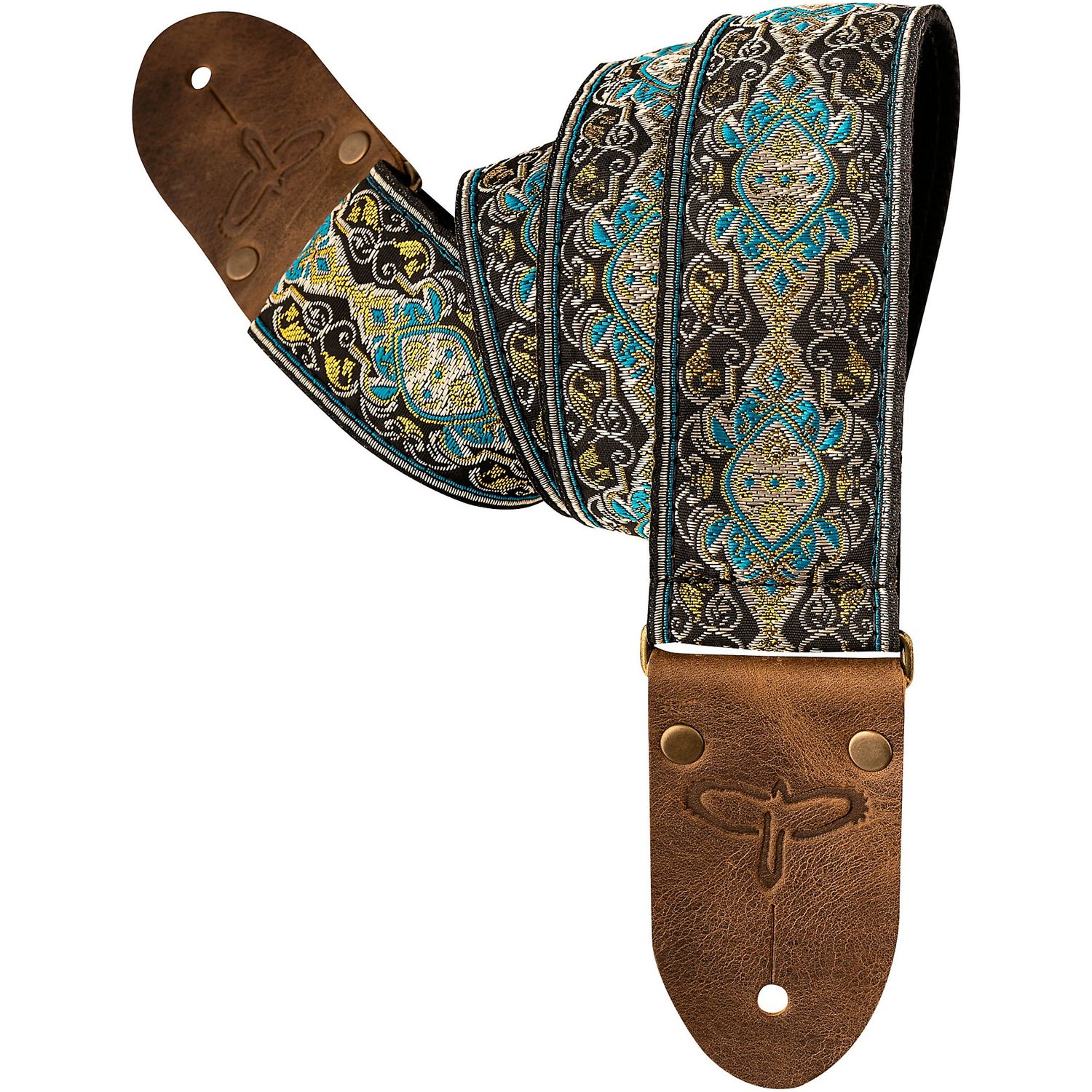 PRS Deluxe Retro Jacquard Guitar Strap Teal 2 in. PRS Deluxe Retro Jacquard Guitar Strap Teal 2 in.