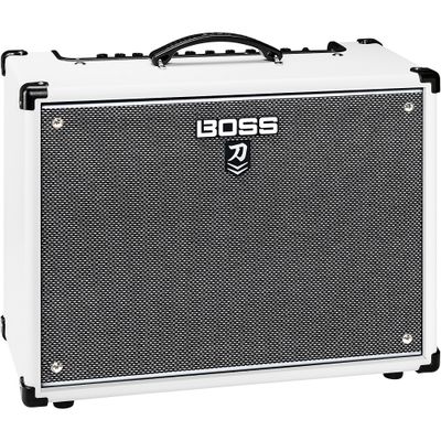 BOSS Limited-Edition Katana KTN-100 MkII 100W 1x12 Gray Grille Cloth Guitar Combo Amplifier White BOSS Limited-Edition Katana KTN-100 MkII 100W 1x12 Gray Grille Cloth Guitar Combo Amplifier White