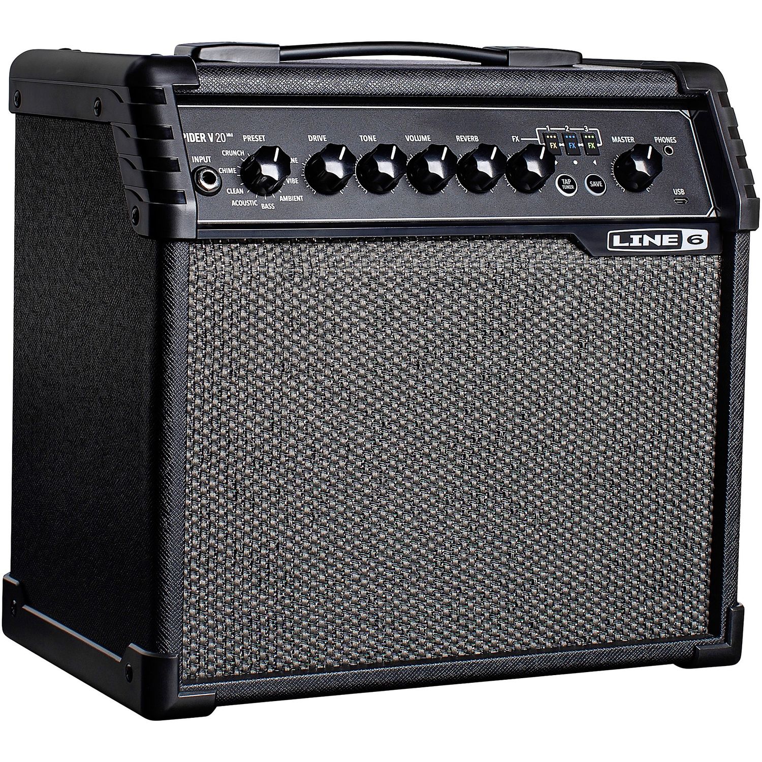 Line 6 Spider V 20 MKII 20W 1x8 Guitar Combo Amp Black