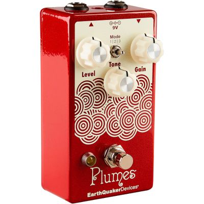 EarthQuaker Devices Plumes Small Signal Shredder Overdrive Effects Pedal Cherry Bomb