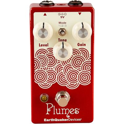 EarthQuaker Devices Plumes Small Signal Shredder Overdrive Effects Pedal Cherry Bomb