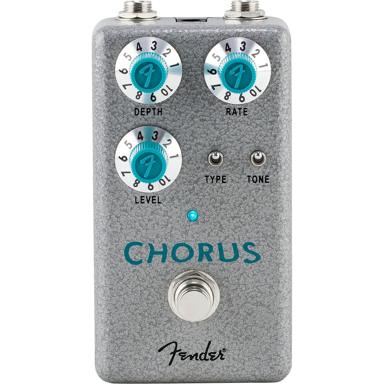 Fender Hammertone Chorus Effects Pedal Gray and Aqua Fender Hammertone Chorus Effects Pedal Gray and Aqua