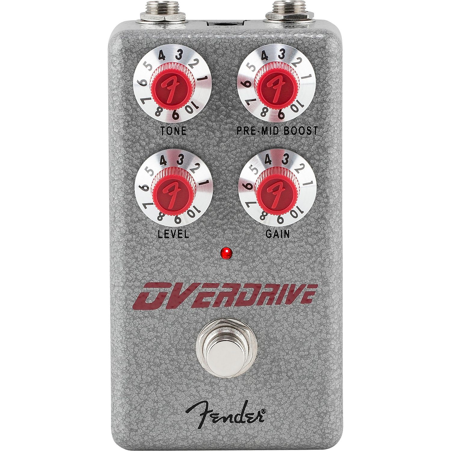 Fender Hammertone Overdrive Effects Pedal Gray and Red Fender Hammertone Overdrive Effects Pedal Gray and Red