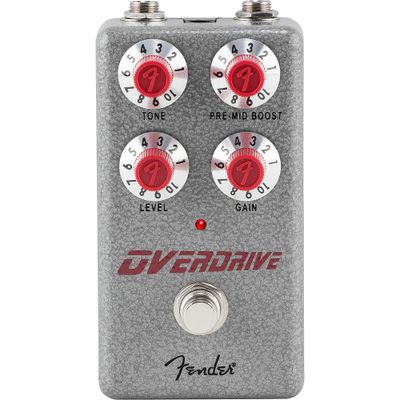 Fender Hammertone Overdrive Effects Pedal Gray and Red Fender Hammertone Overdrive Effects Pedal Gray and Red