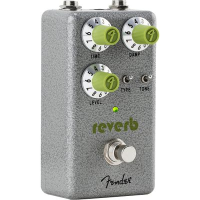 Fender Hammertone Reverb Effects Pedal Gray and Green