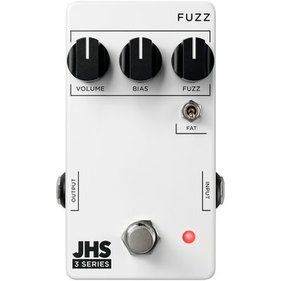 JHS Pedals 3 Series Fuzz Effects Pedal White JHS Pedals 3 Series Fuzz Effects Pedal White