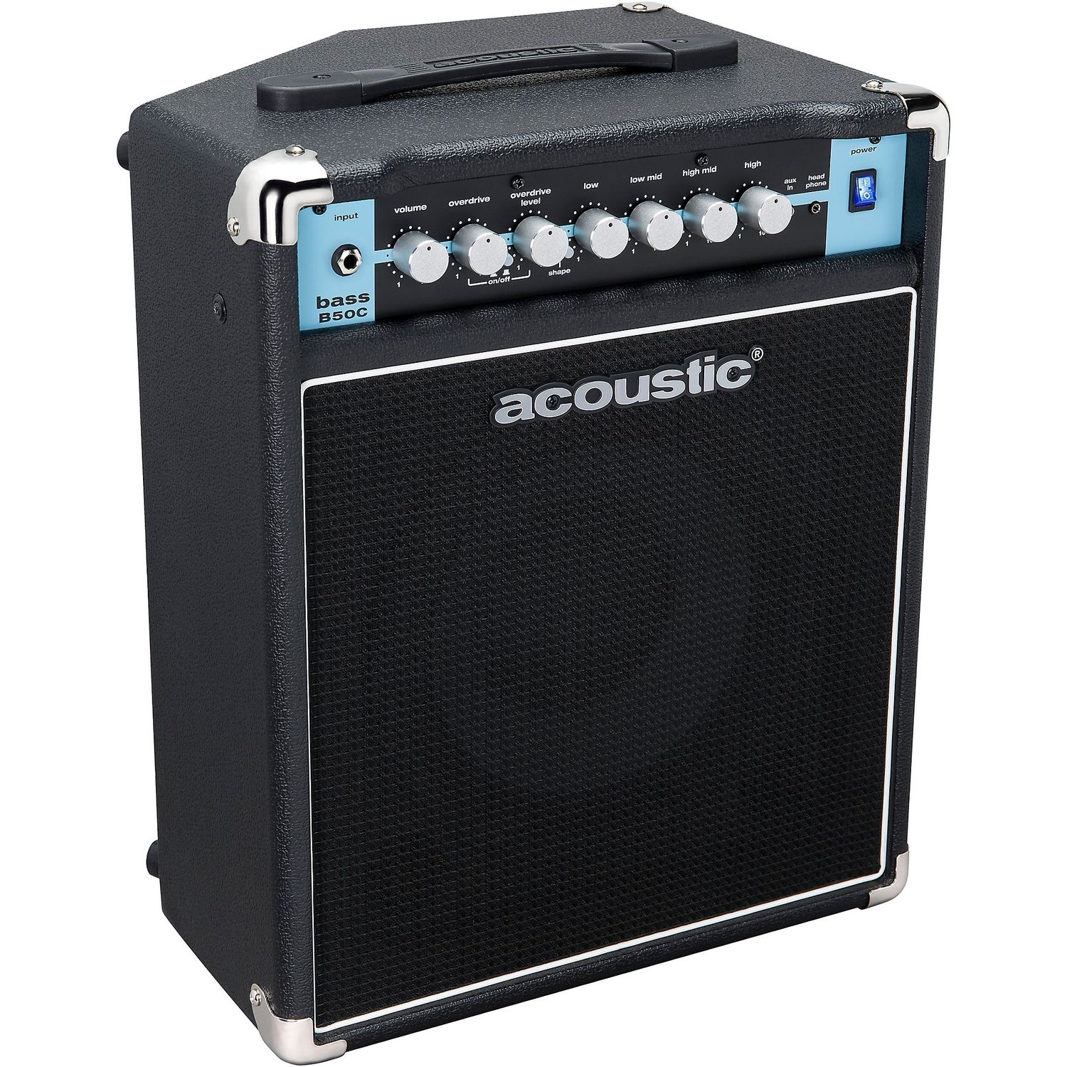 Acoustic B50C 1x10 50W Bass Combo With Tilt-Back Cab Black Acoustic B50C 1x10 50W Bass Combo With Tilt-Back Cab Black