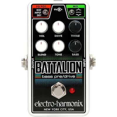 Electro-Harmonix Nano Battalion Bass Preamp & Overdrive Effects Pedal
