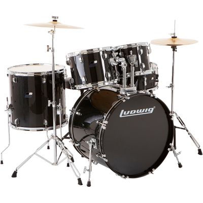 Ludwig BackBeat Complete 5-Piece Drum Set With Hardware and Cymbals Ludwig BackBeat Complete 5-Piece Drum Set With Hardware and Cymbals