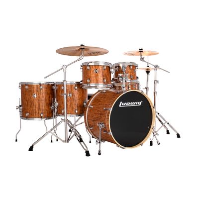Ludwig Evolution 6-Piece Drum Set With 22-inch Bass Drum and Zildjian I Series Cymbals