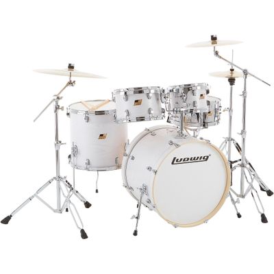 Ludwig BackBeat Elite 5-Piece Complete Drum Set With 22-inch Bass Drum, Hardware and Cymbals Ludwig BackBeat Elite 5-Piece Complete Drum Set With 22-inch Bass Drum, Hardware and Cymbals
