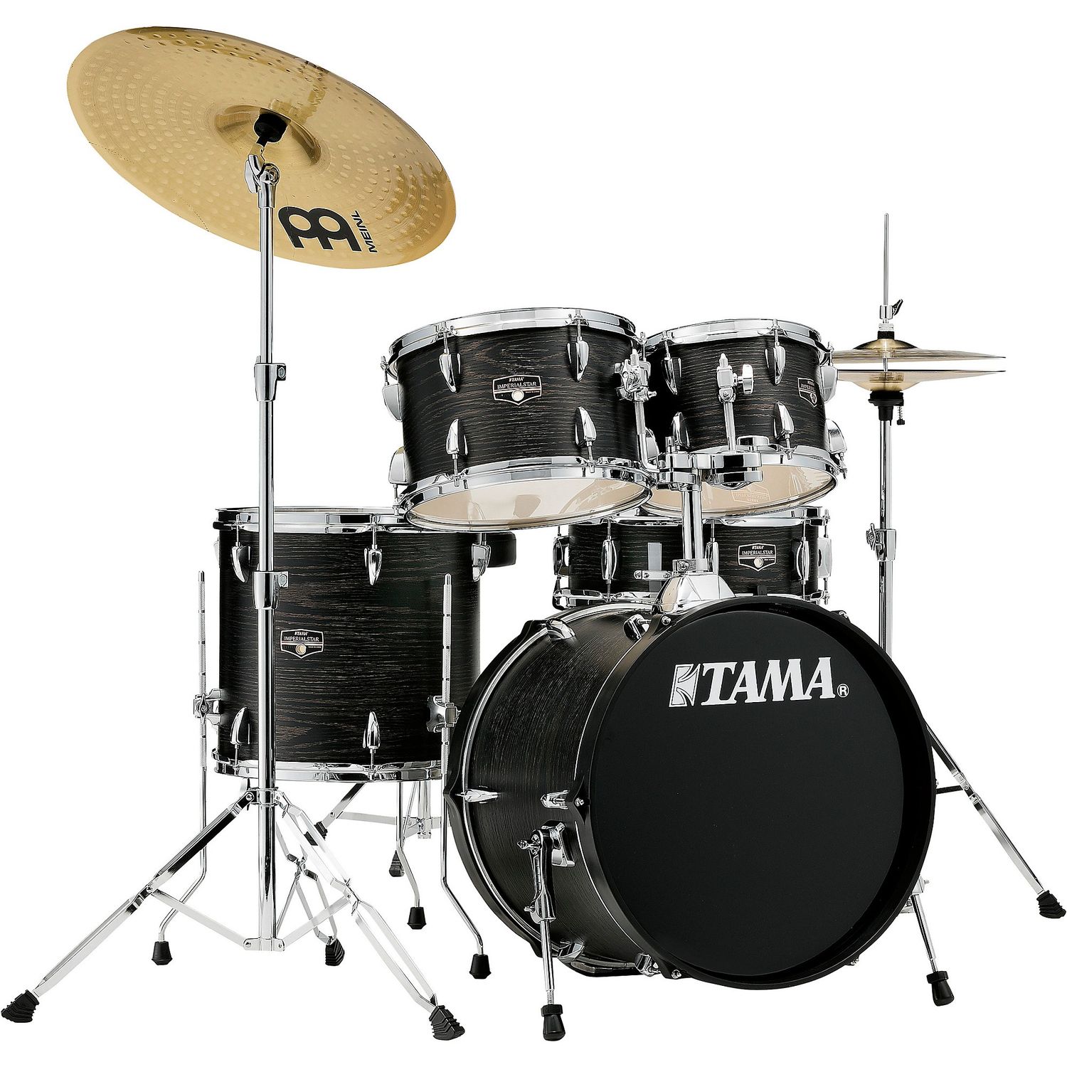 TAMA Imperialstar 5-Piece Complete Drum Set With 18-inch Bass Drum and MEINL HCS Cymbals