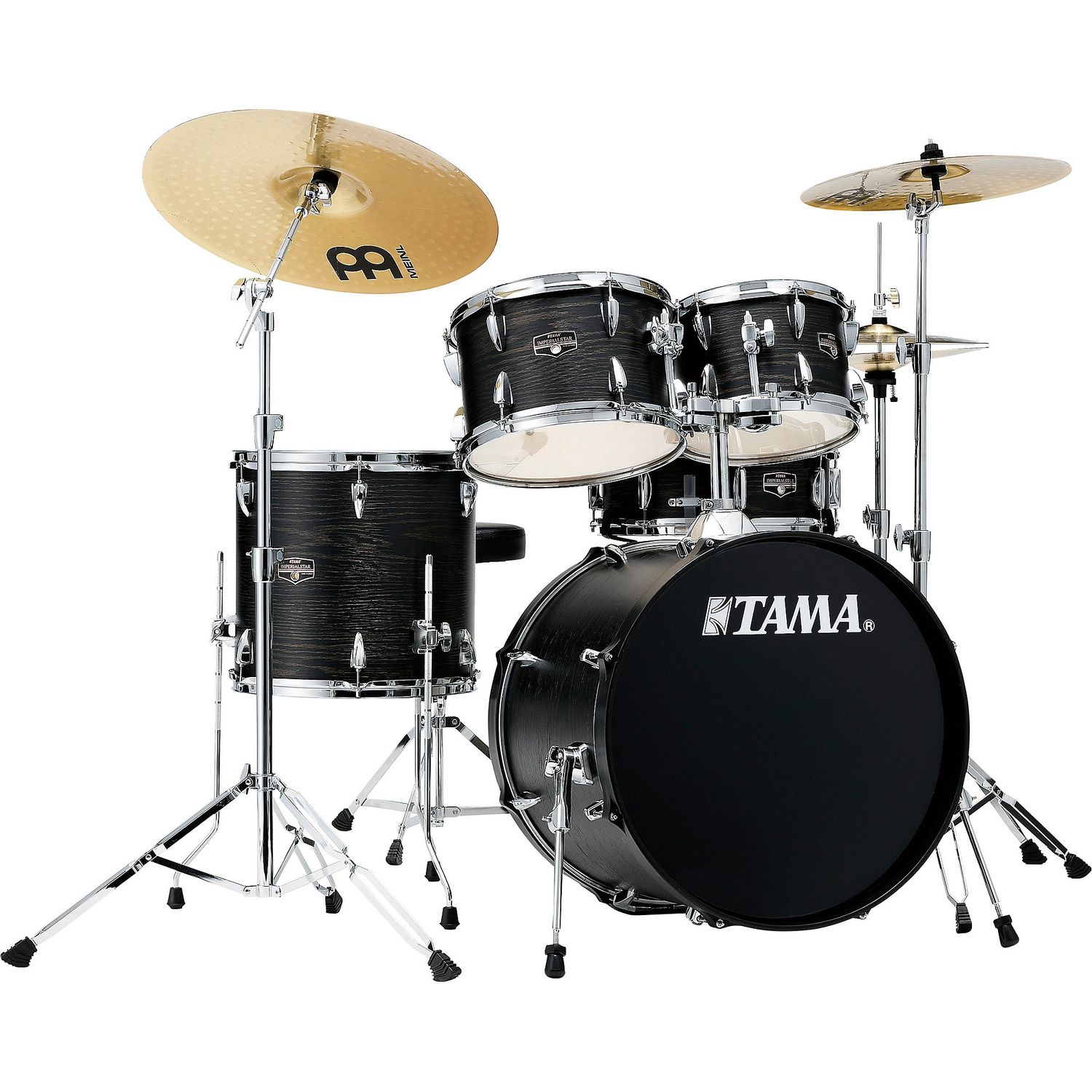 TAMA Imperialstar 5-Piece Complete Drum Set With MEINL HCS cymbals and 20-inch Bass Drum