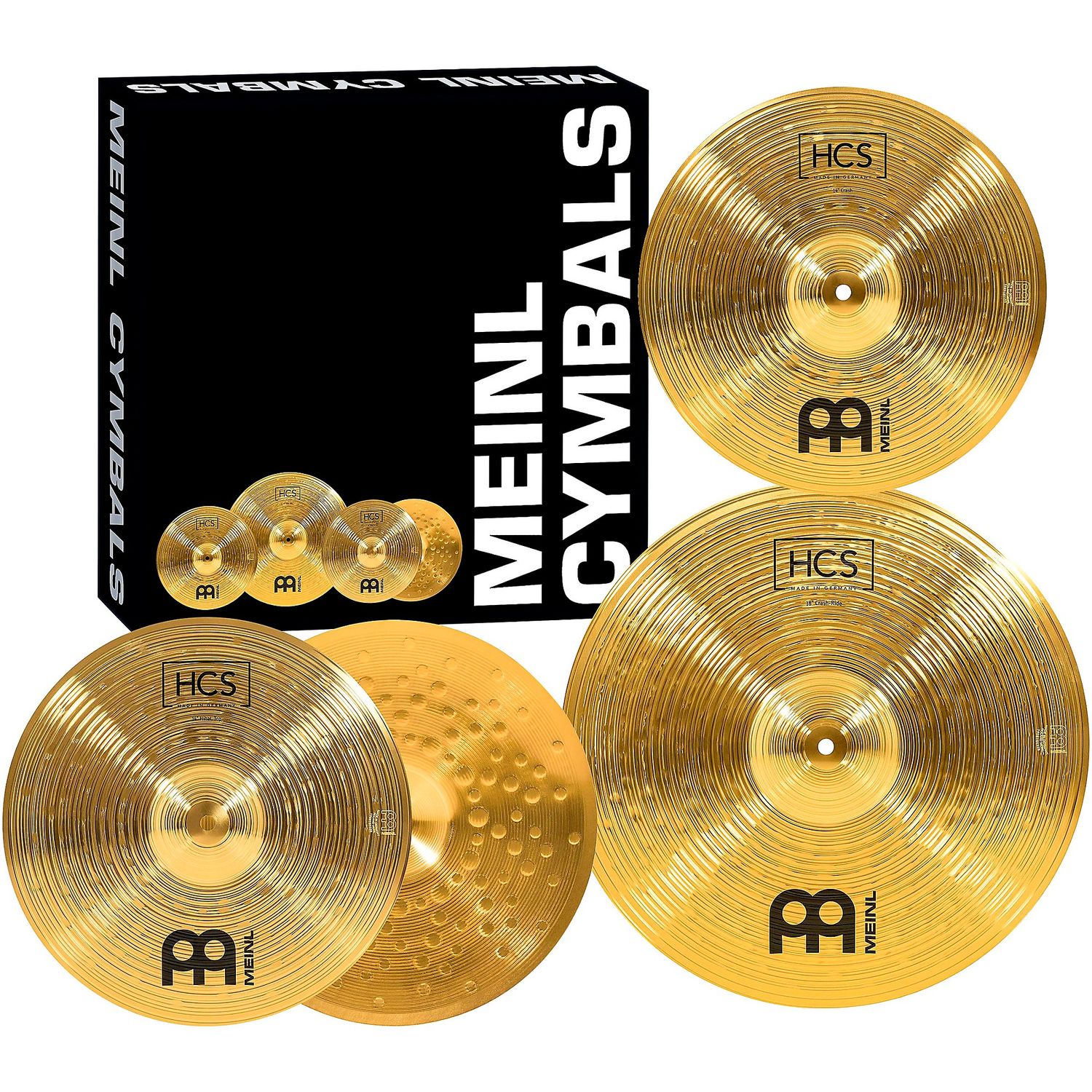 MEINL HCS Cymbal Set With Free 14-inch Crash