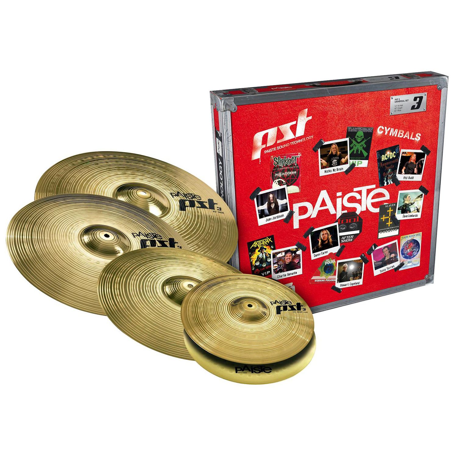 Paiste PST 3 Limited-Edition Universal Cymbal Set With Free 18-inch Crash 14, 16, 18 and 20 in. Paiste PST 3 Limited-Edition Universal Cymbal Set With Free 18-inch Crash 14, 16, 18 and 20 in.