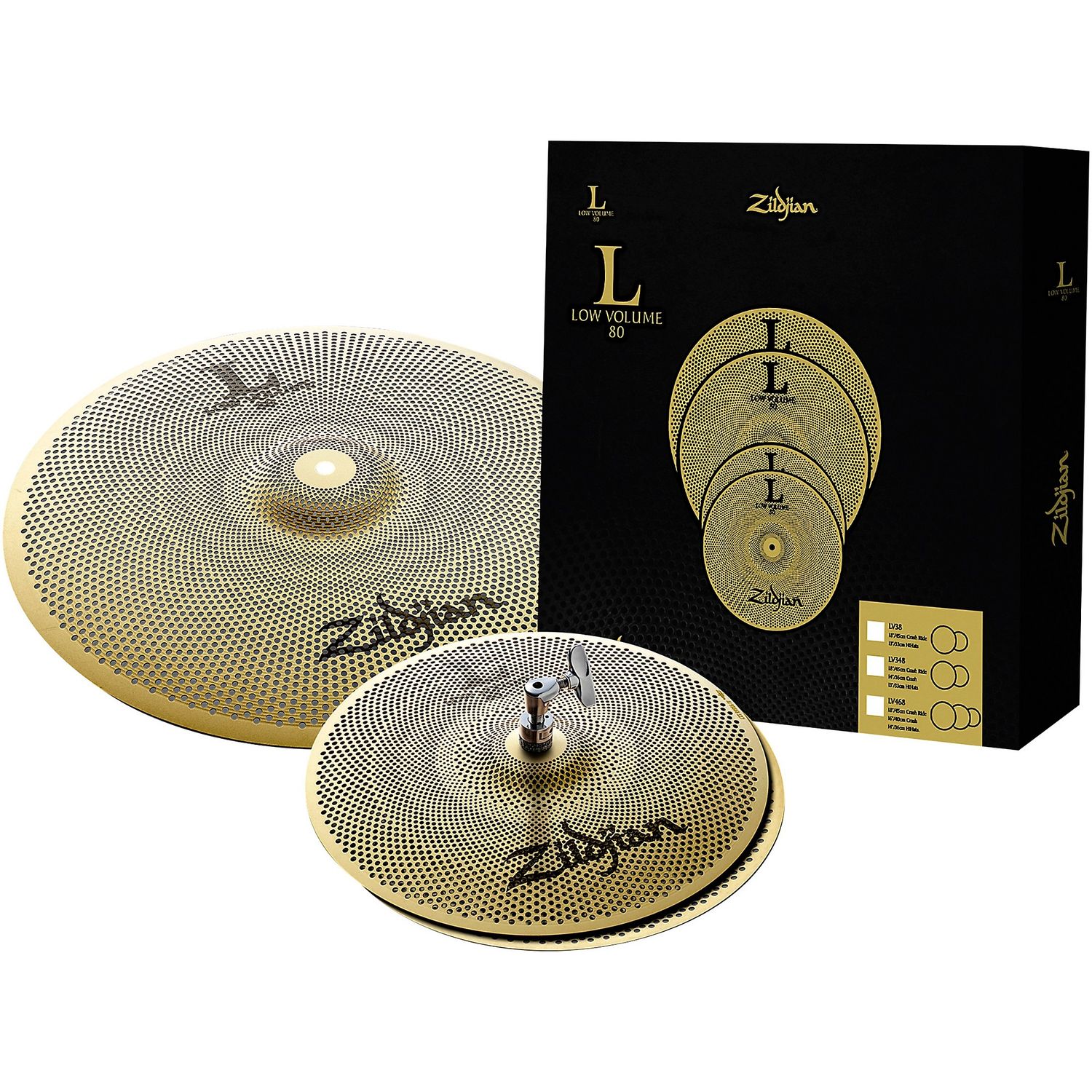 Zildjian L80 Series LV38 Low Volume Cymbal Box Pack Zildjian L80 Series LV38 Low Volume Cymbal Box Pack