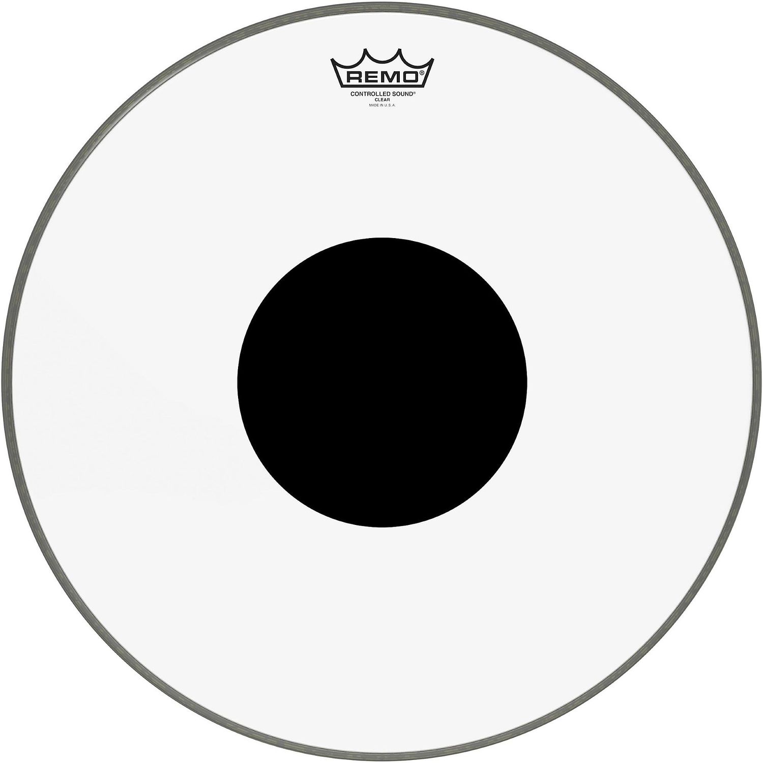 Remo Controlled Sound Clear with Black Dot Bass Drum Head