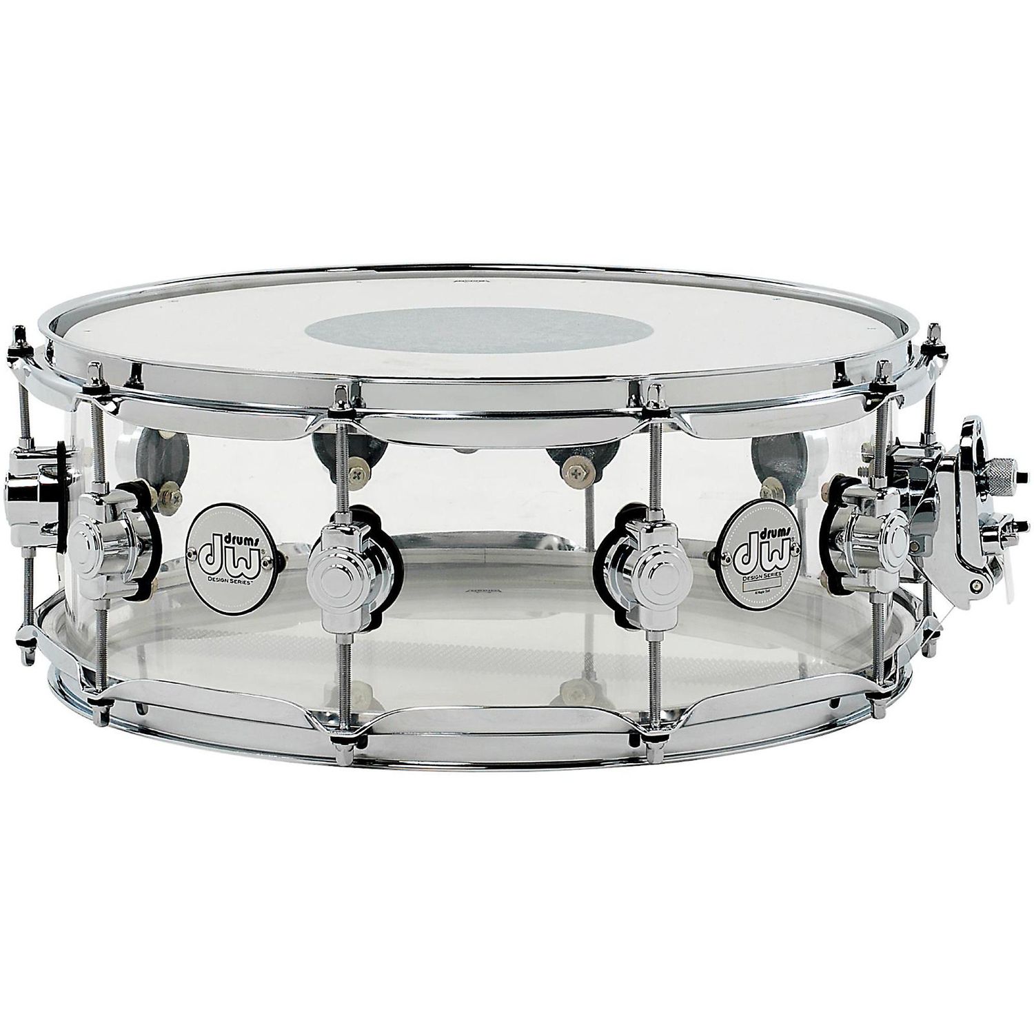DW Design Series Acrylic Snare Drum With Chrome Hardware