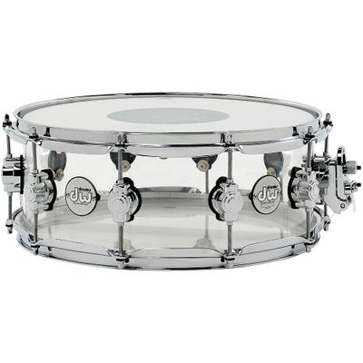 DW Design Series Acrylic Snare Drum With Chrome Hardware