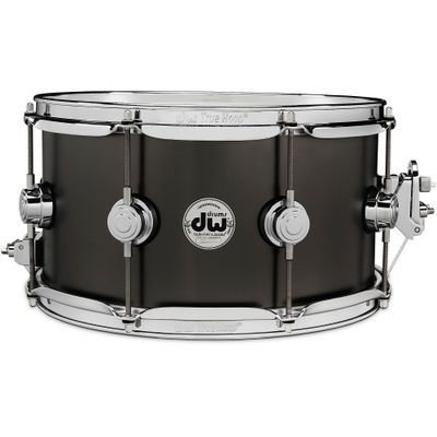 DW Collector's Series Satin Black Over Brass Snare Drum With Chrome Hardware