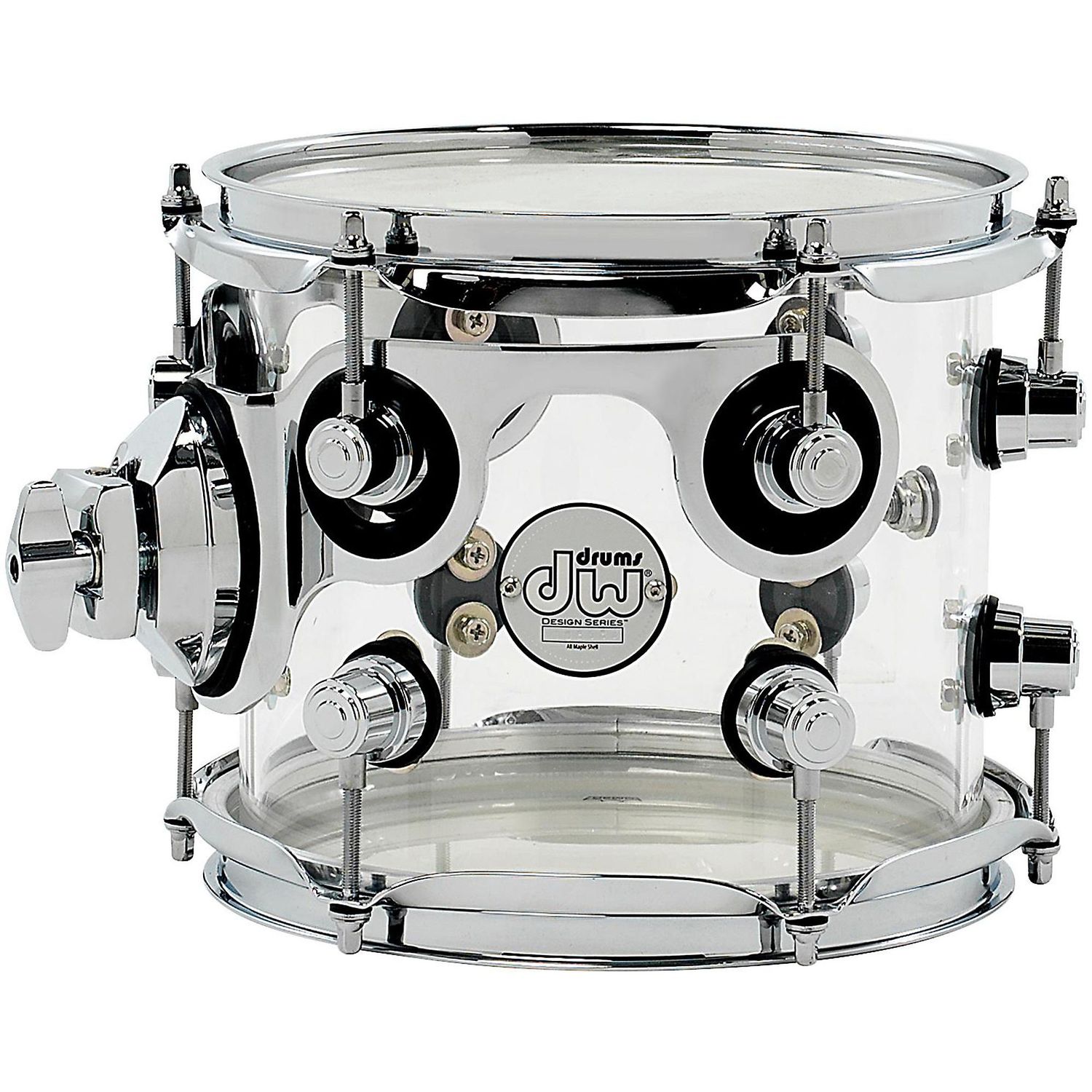 DW Design Series Acrylic Tom With Chrome Hardware 8 x 7 in. Clear DW Design Series Acrylic Tom With Chrome Hardware 8 x 7 in. Clear
