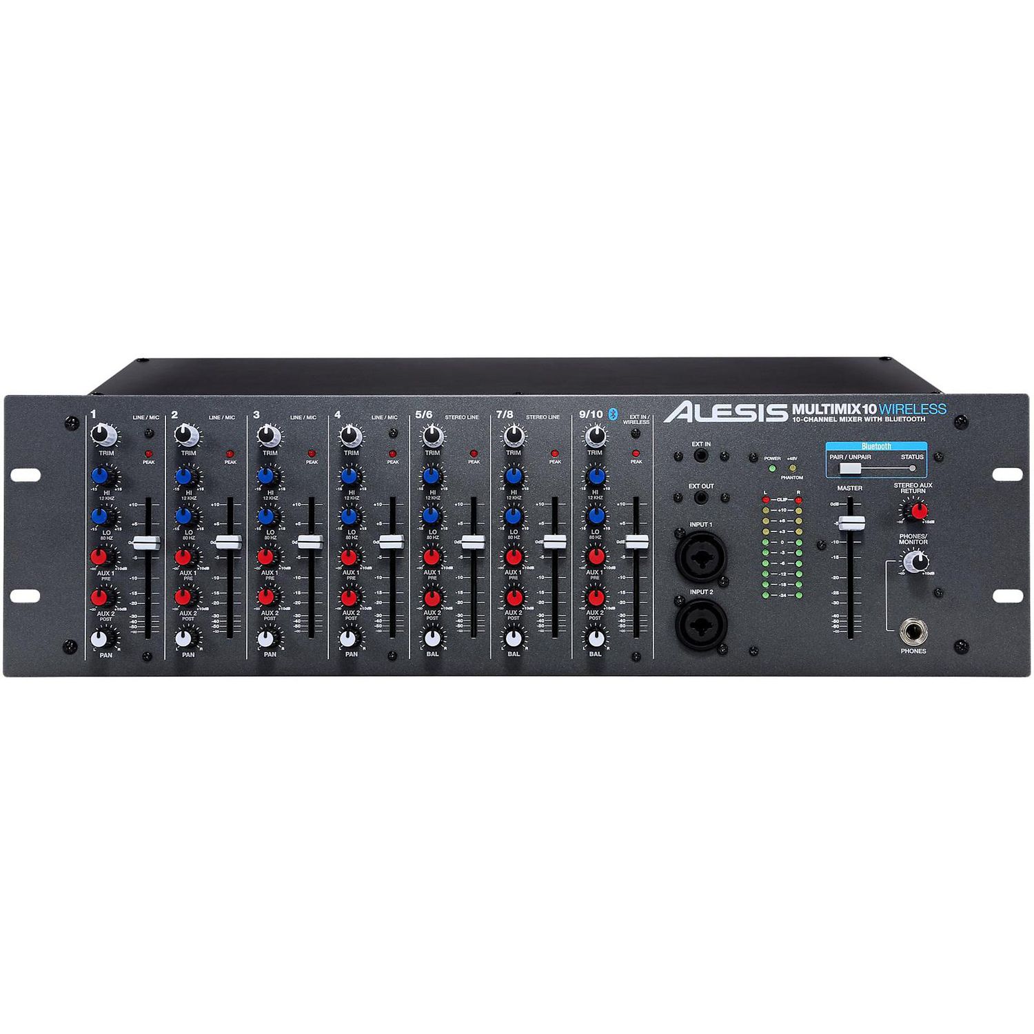 Alesis MultiMix 10 Wireless 10-Channel Rackmount Mixer With Bluetooth Alesis MultiMix 10 Wireless 10-Channel Rackmount Mixer With Bluetooth