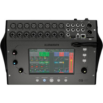 Allen & Heath CQ-18T Digital Mixer With 7-inch Touchscreen, Wi-Fi and Bluetooth Connectivity