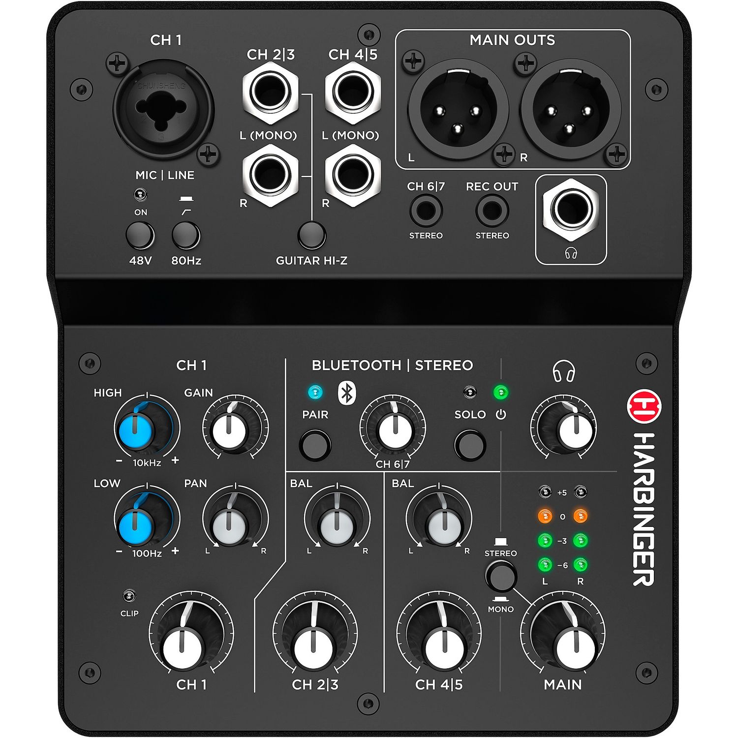 Harbinger LV7 7-Channel Analog Mixer With Bluetooth Harbinger LV7 7-Channel Analog Mixer With Bluetooth