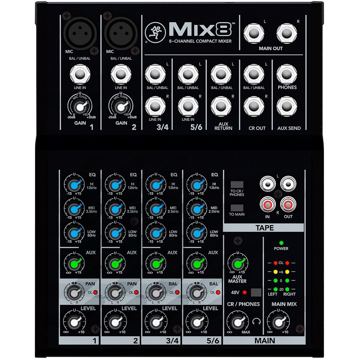 Mackie Mix8 8-Channel Compact Mixer Mackie Mix8 8-Channel Compact Mixer
