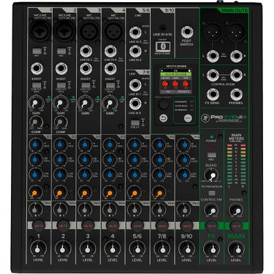Mackie ProFX10v3+ 10-Channel Analog Mixer With Enhanced FX, USB Recording Modes and Bluetooth