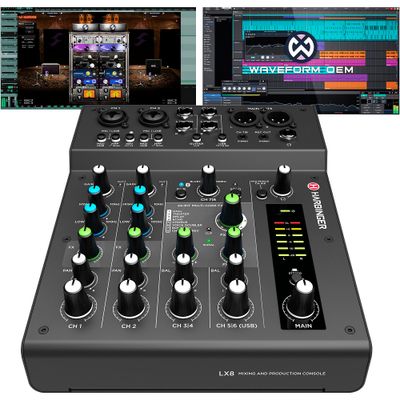 Harbinger LX8 8-Channel Analog Mixer With Bluetooth, FX and USB Audio Harbinger LX8 8-Channel Analog Mixer With Bluetooth, FX and USB Audio