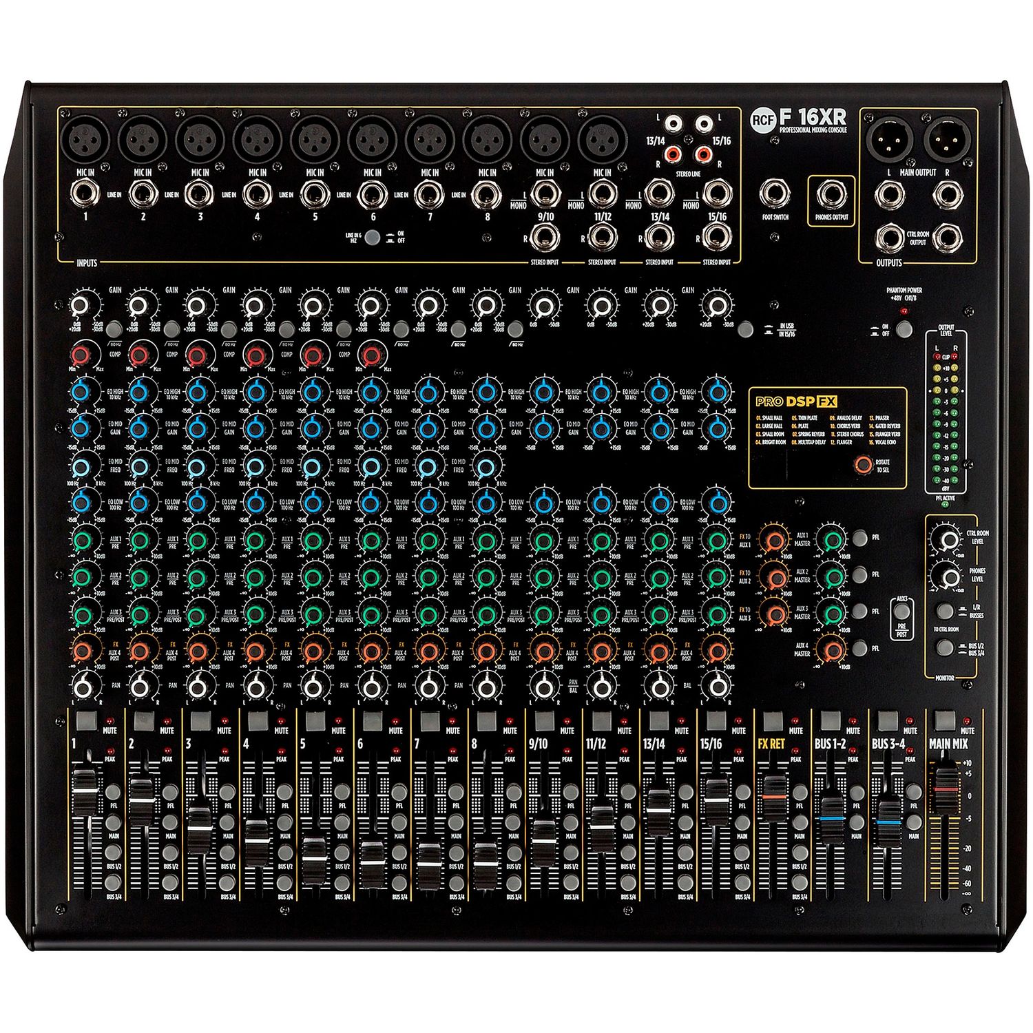 RCF F-16XR 16-Channel Mixer With FX and Recording RCF F-16XR 16-Channel Mixer With FX and Recording