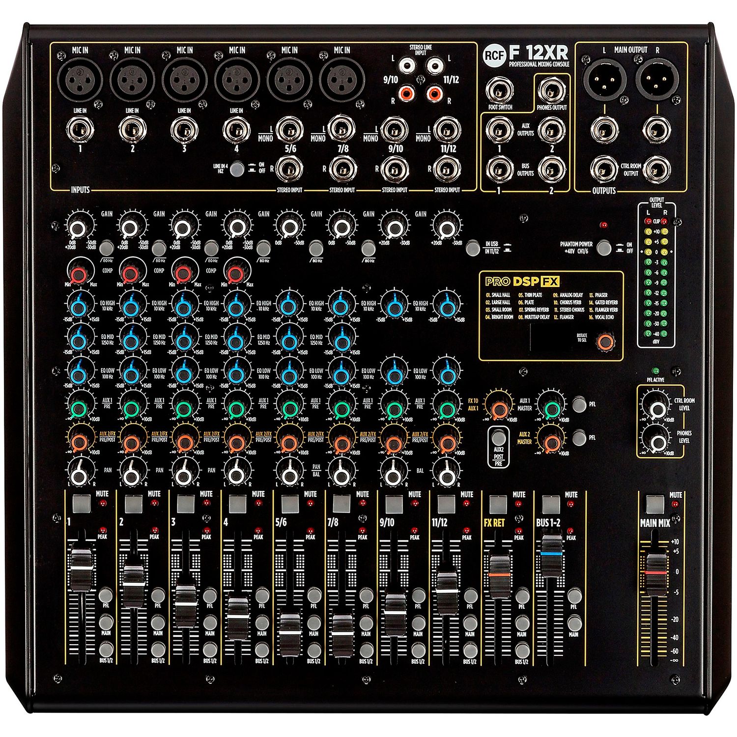 RCF F12-XR 12 Channel Mixer w/ FX and Recording