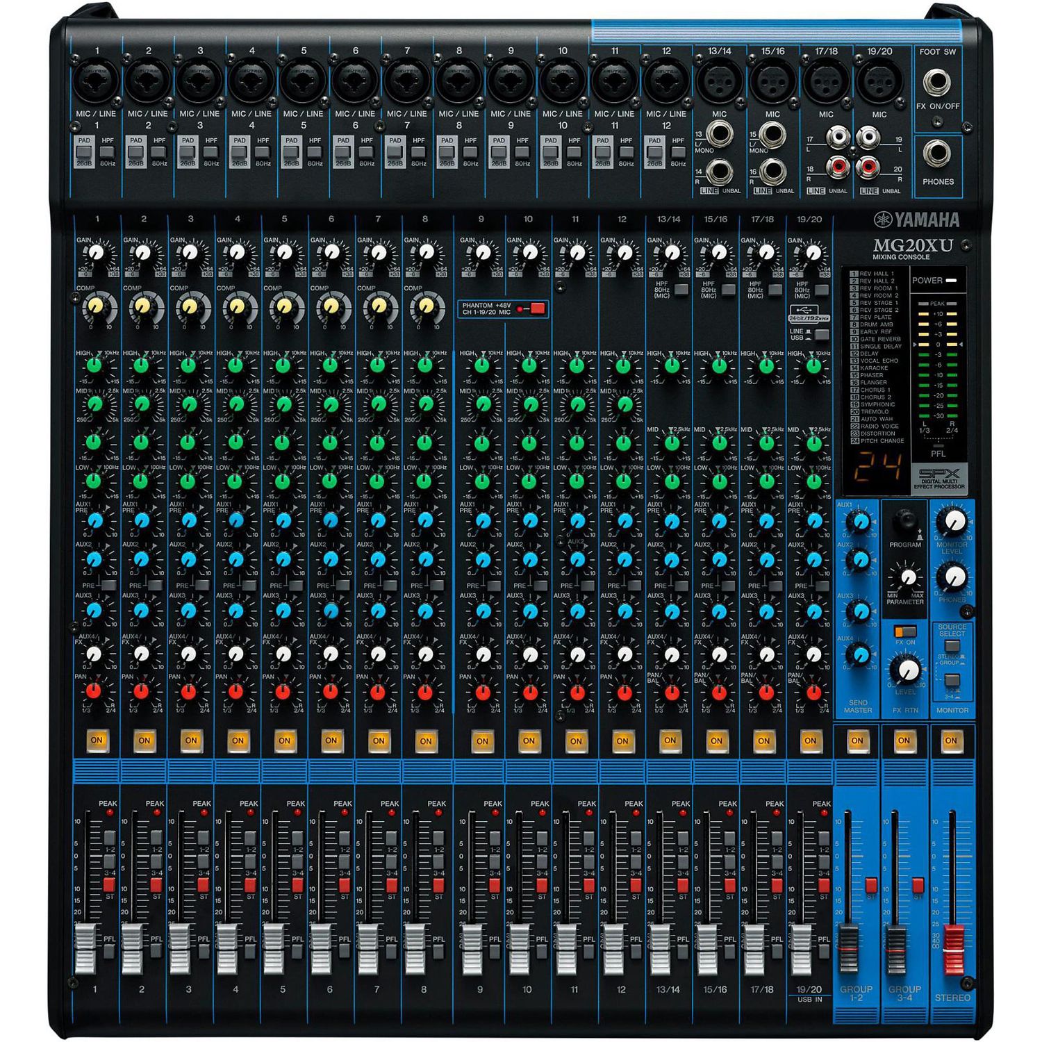 Yamaha MG20XU 20-Channel Mixer With Effects Yamaha MG20XU 20-Channel Mixer With Effects