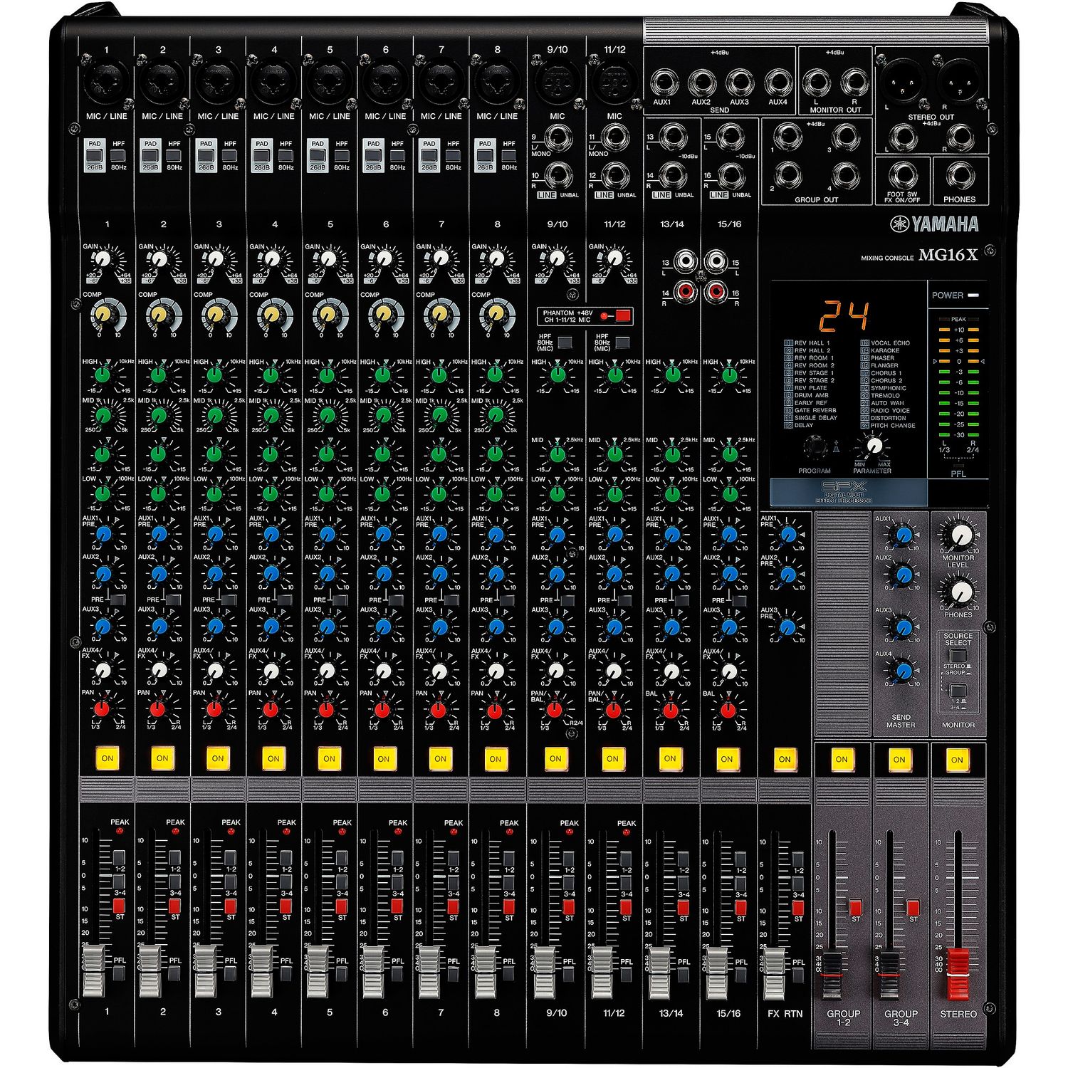 Yamaha MG16X CV 16-Input 4-Bus Mixer With Effects Yamaha MG16X CV 16-Input 4-Bus Mixer With Effects